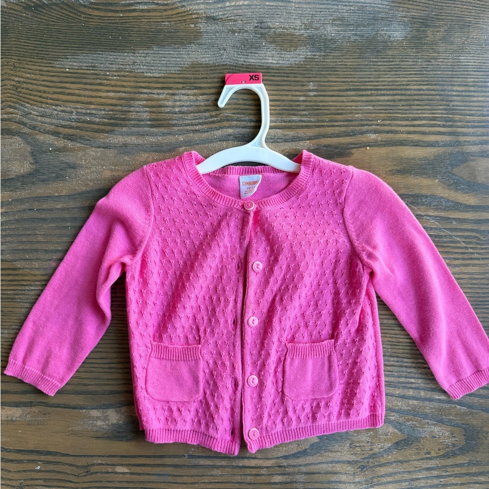 Pink Kids Cardigan Sweater